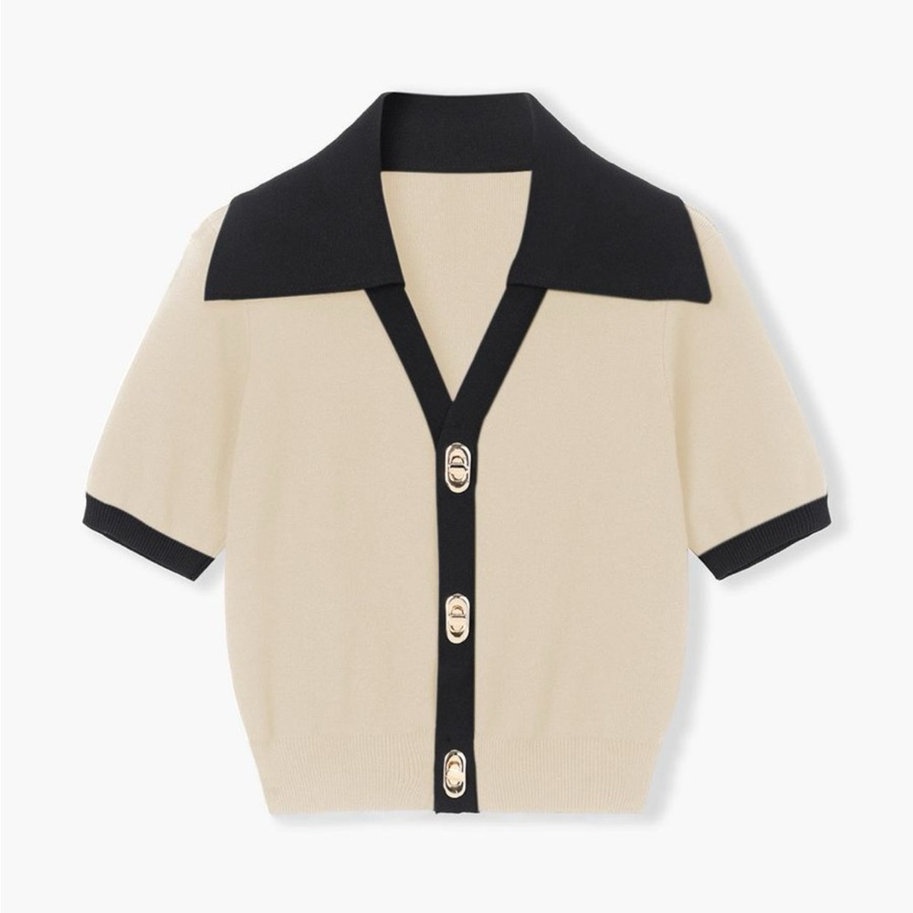 Commense Effortless Collard Top, Size S